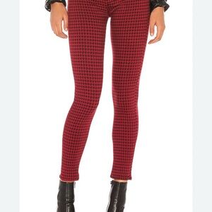 Hudson Jeans Red Houndstooth Pants